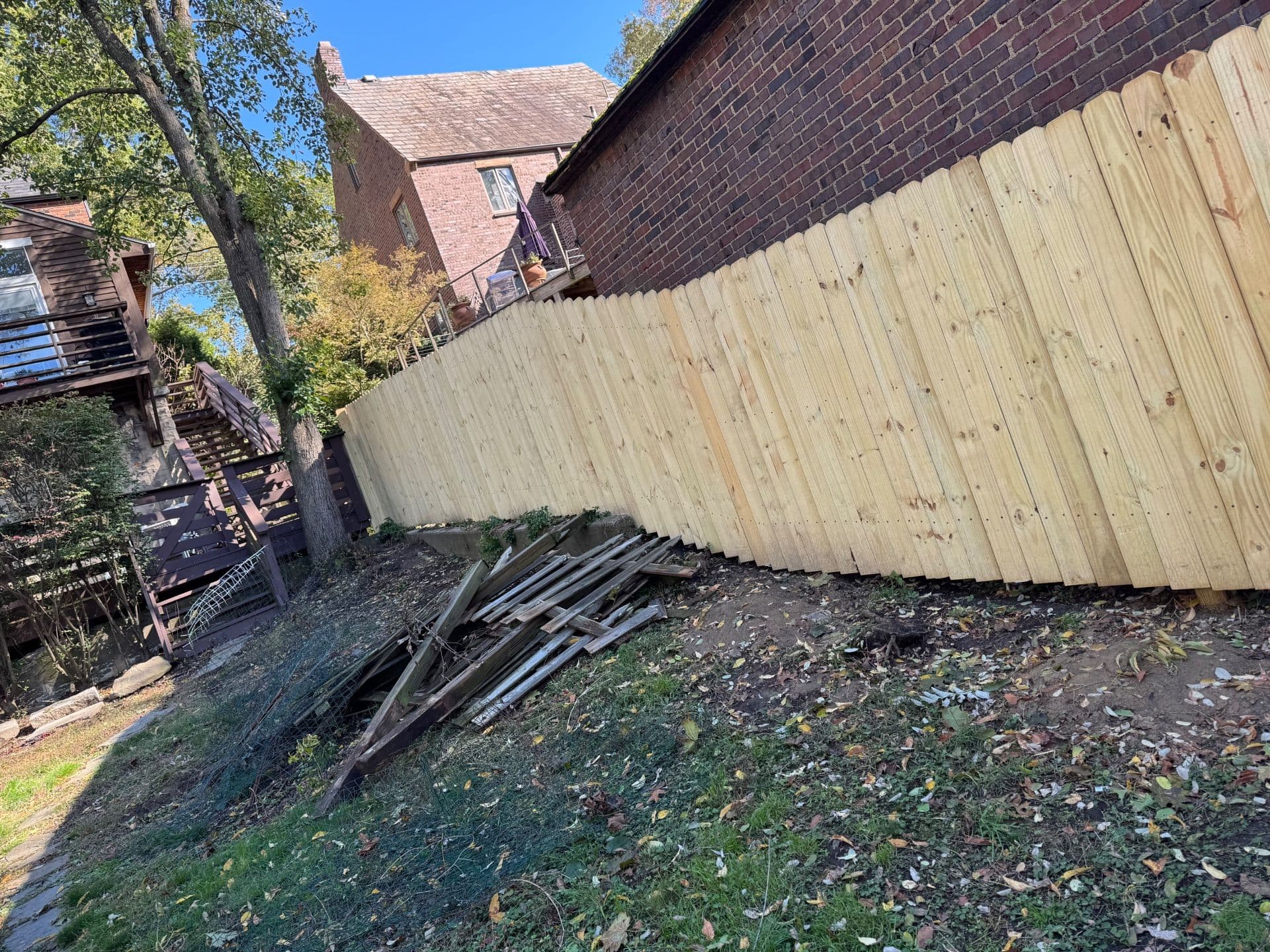 Backyard Makeover with New Privacy Fence image