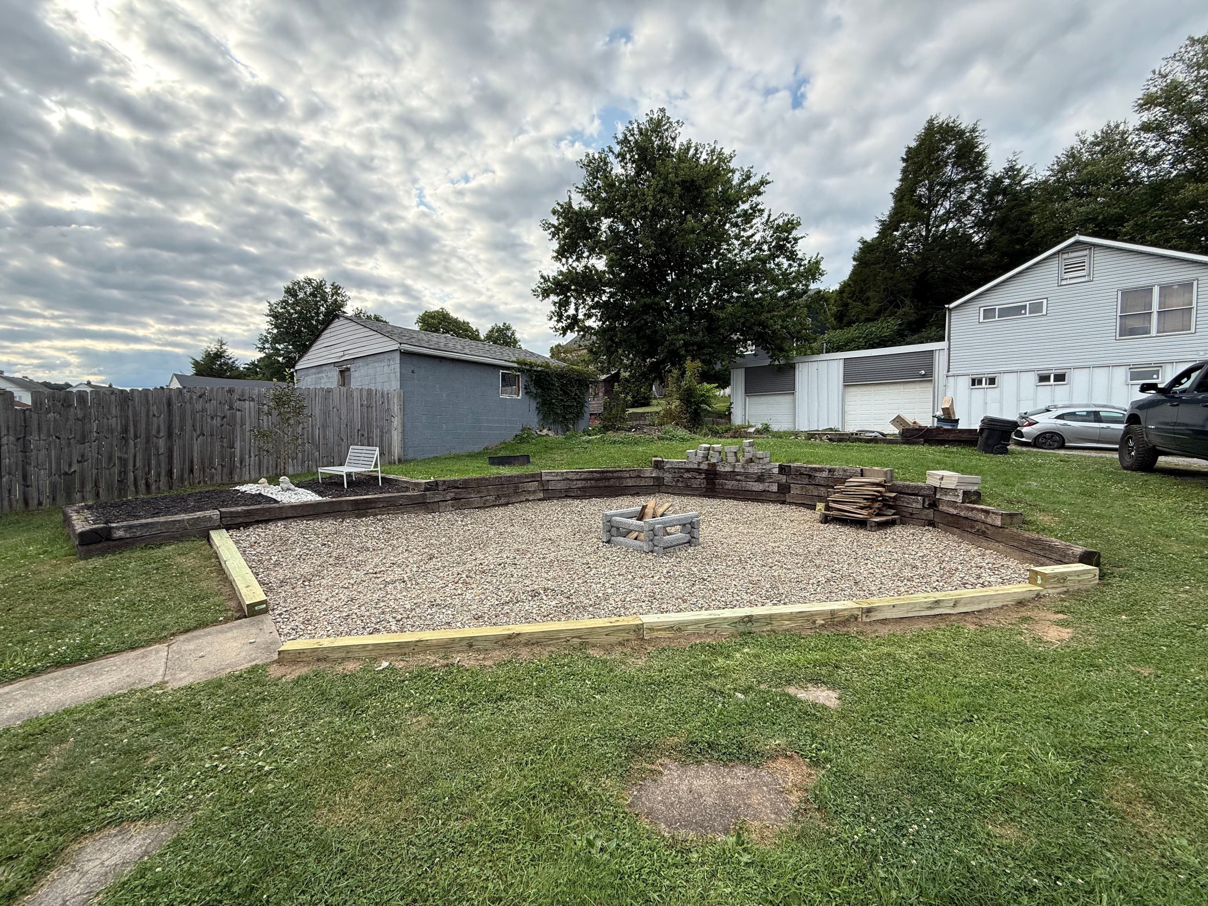 Project Backyard Fire Pit Gathering Space Built from the Ground Up image