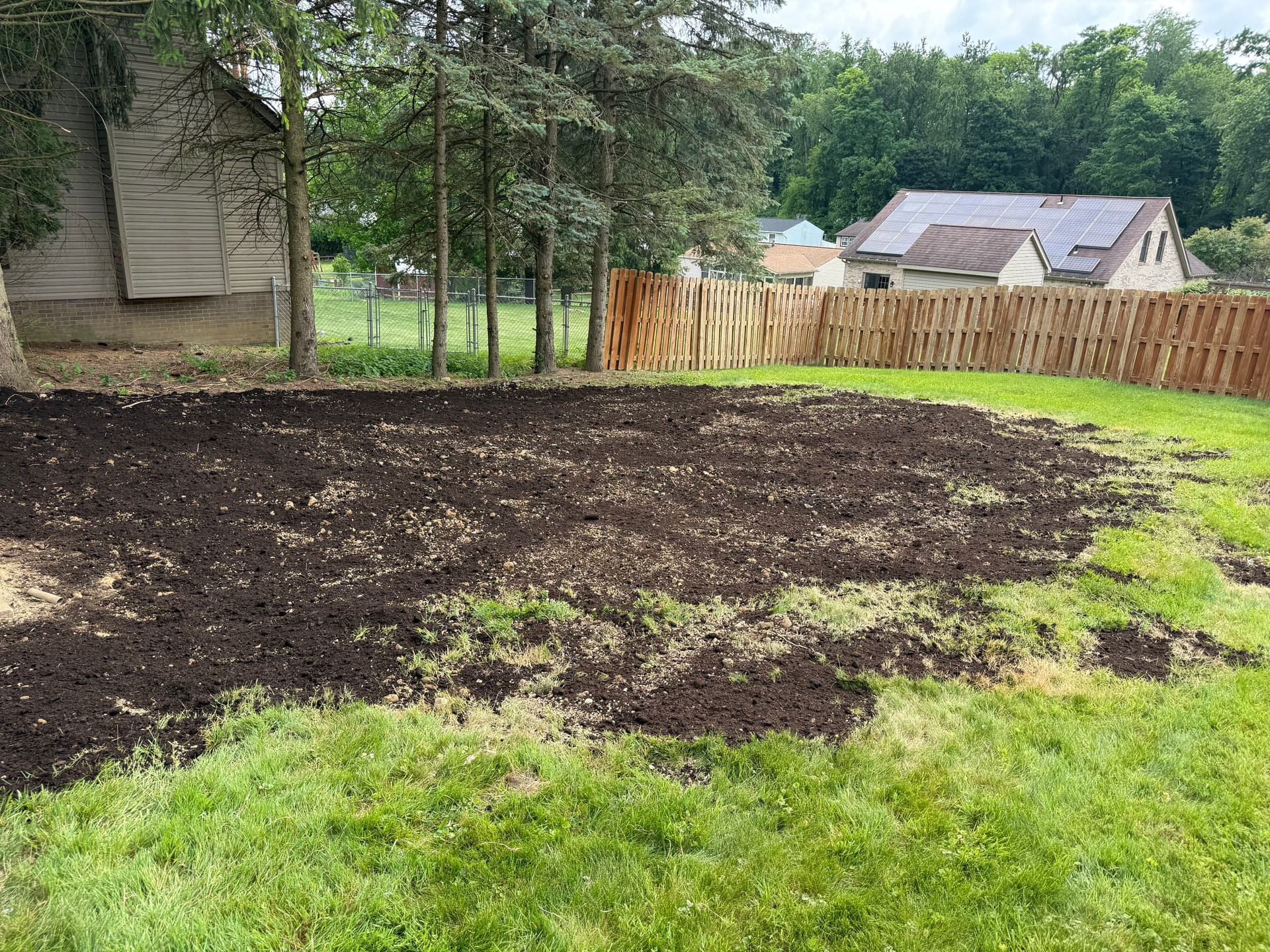 Gallery photos for Pond Removal, Lawn Installation and Extra Parking Added to Backyard: Image #3