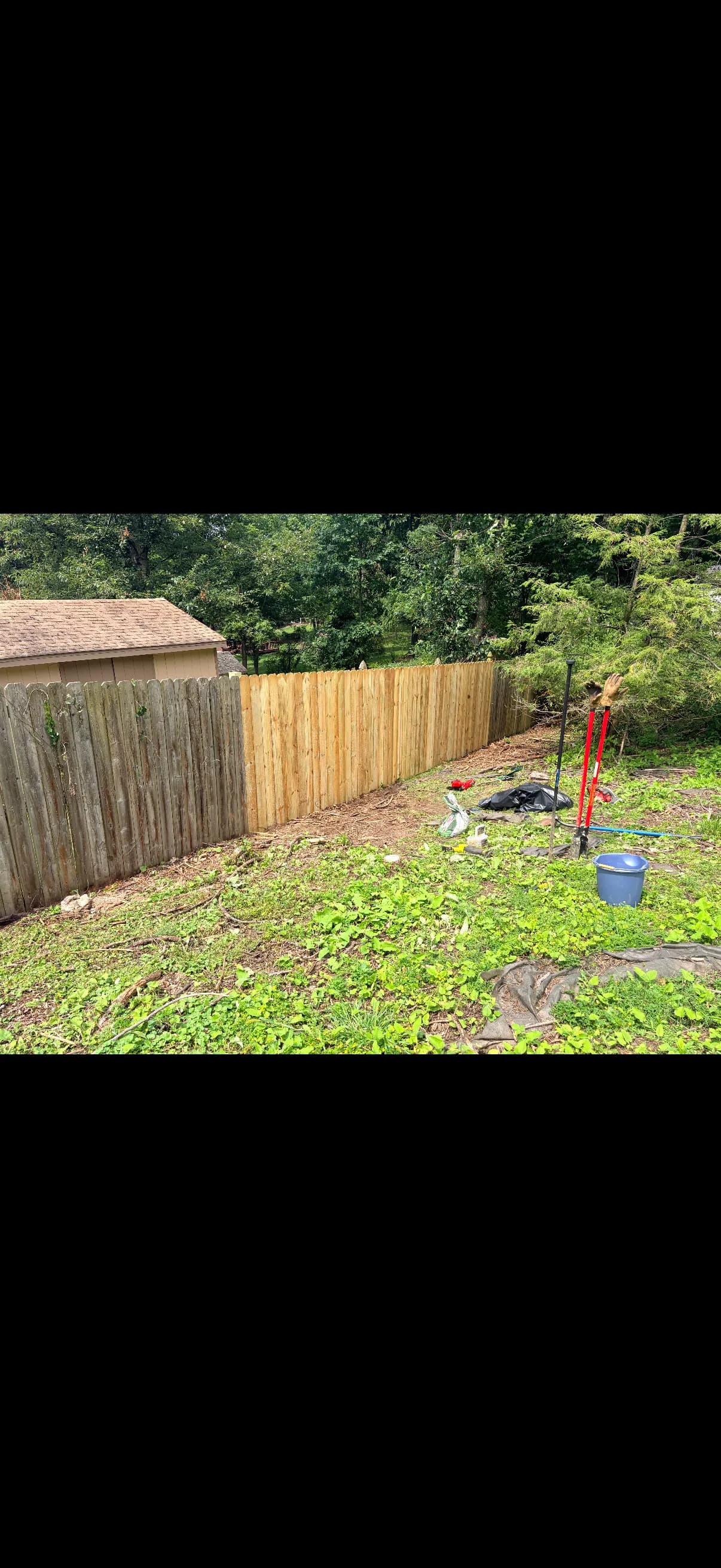 Gallery photos for Storm Knocked Down This Privacy Fence - Here's What We Did: Image #1