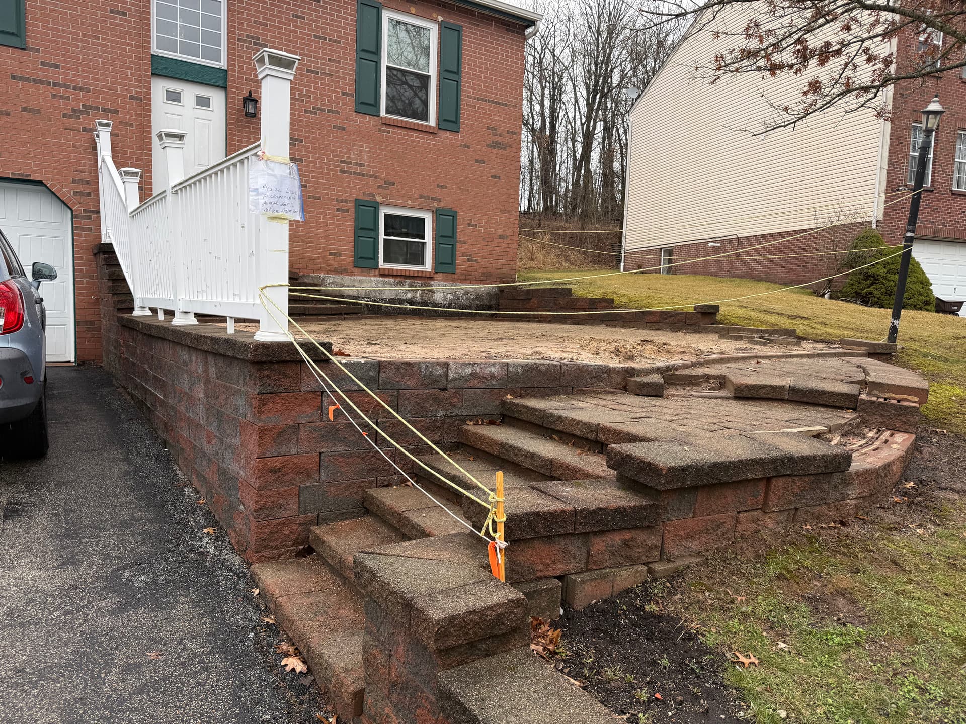 Gallery photos for Failing Retaining Wall Replaced With a Full Outdoor Upgrade: Image #1