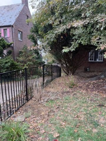 Stylish Black Aluminum Fence Installation image