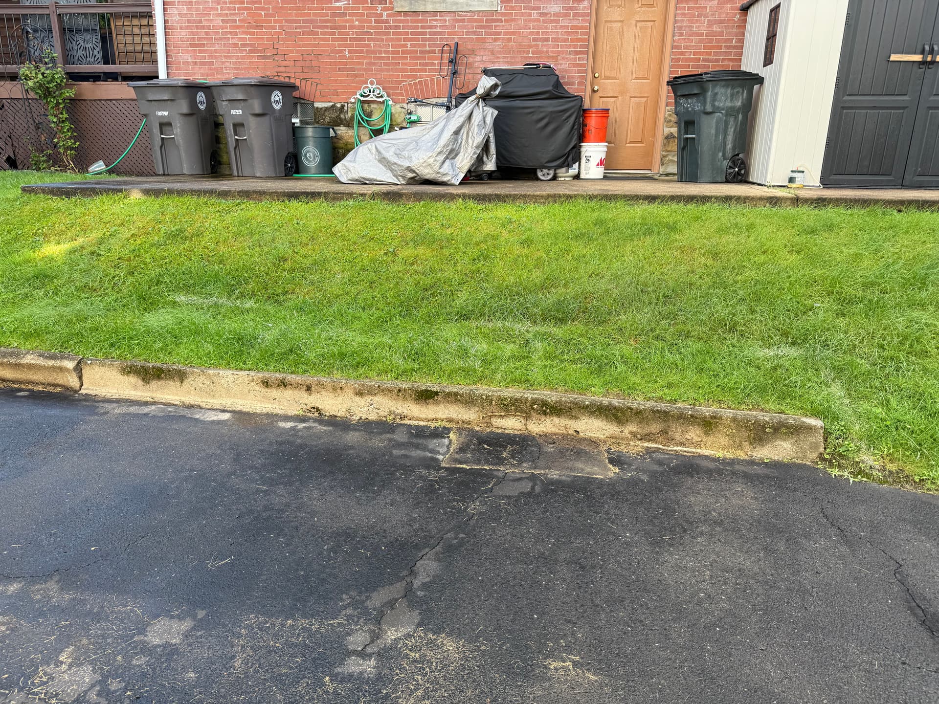 Old Concrete Retaining Wall Replaced With Versa-Lok Block image
