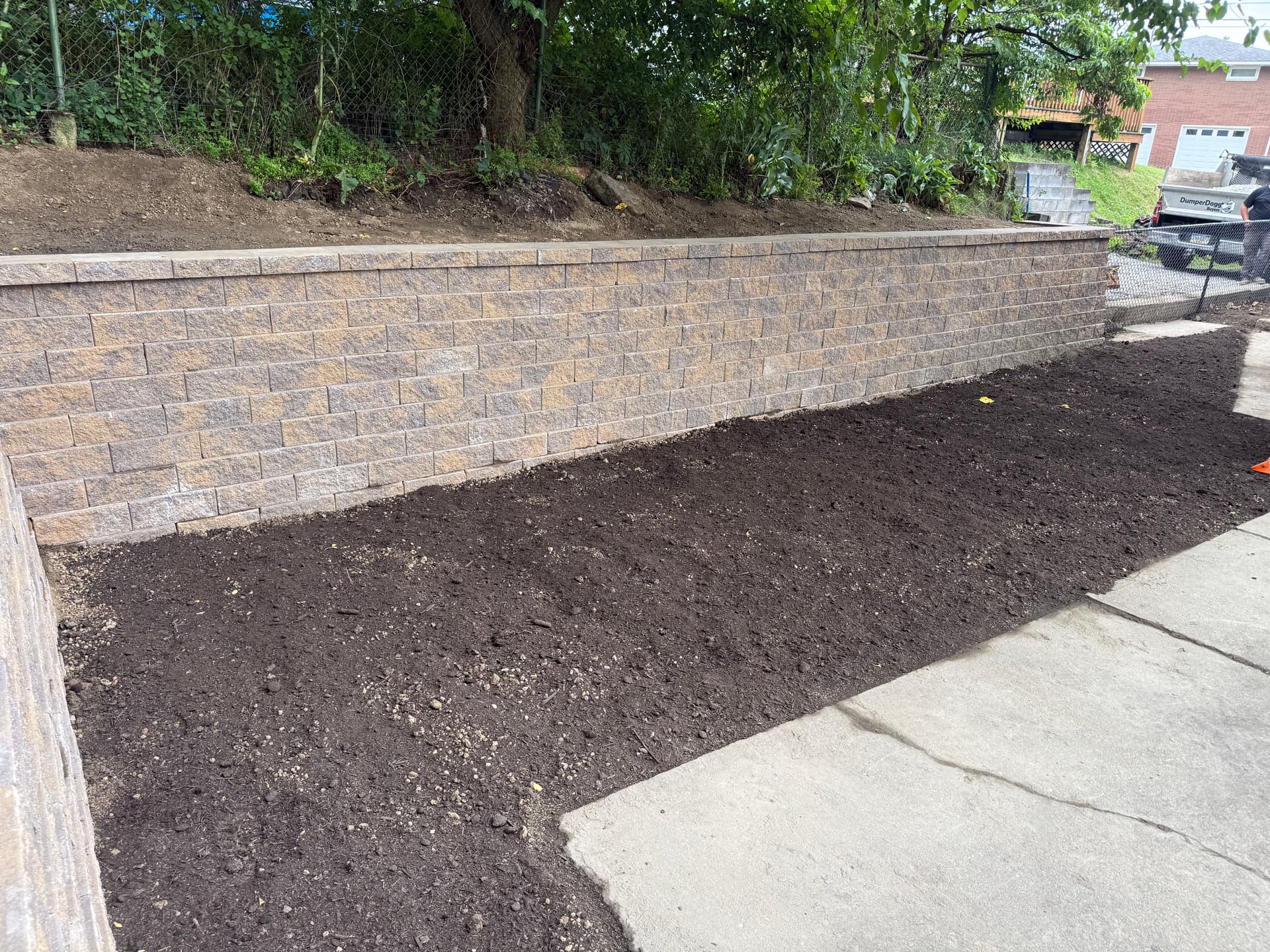 Gallery photos for Failed Retaining Wall Replaced With Oberfields Versa-Lok in Chestnut: Image #5