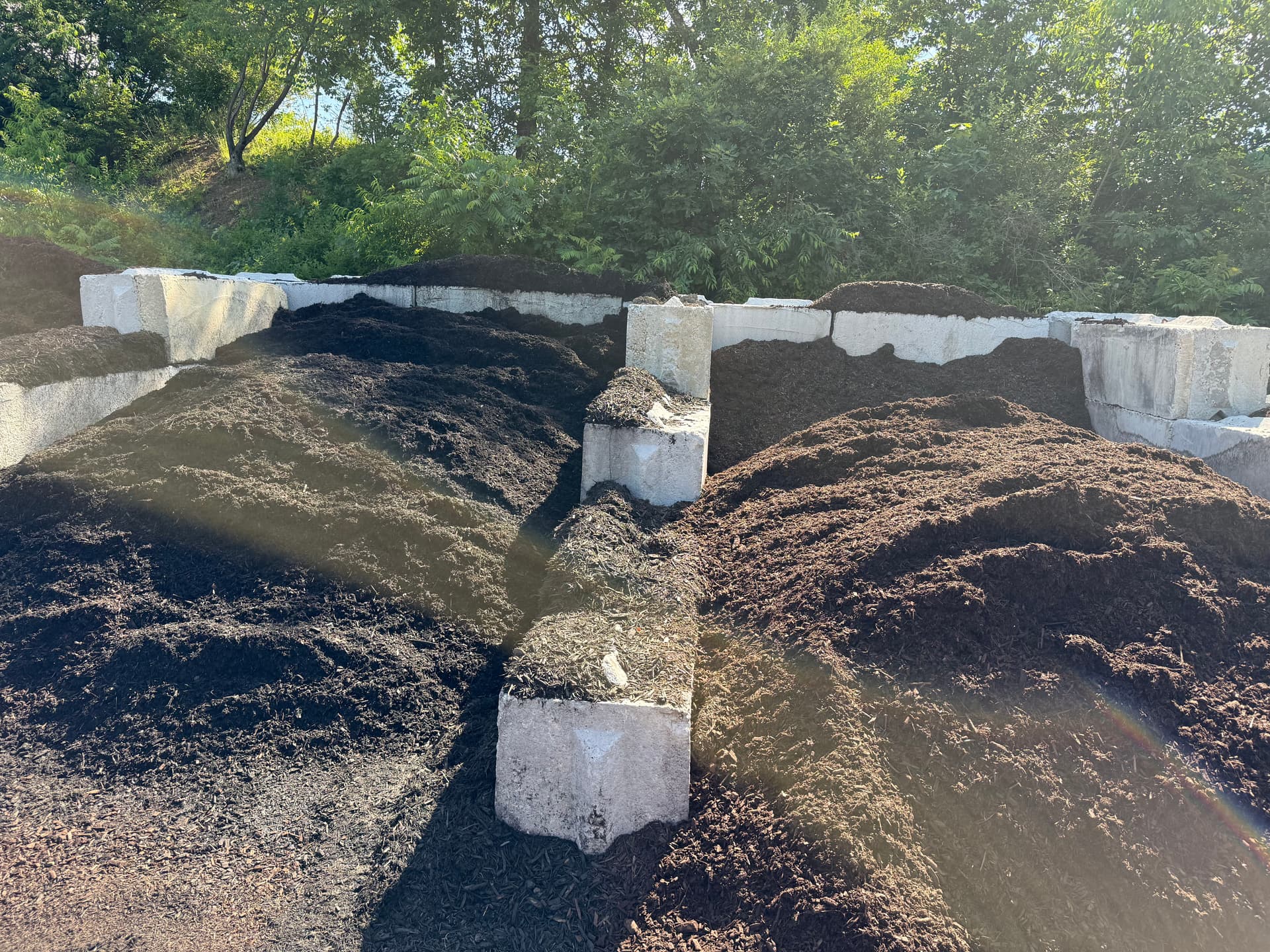 Dyed Black and Dyed Brown Mulch Ready at the Supply Yard image